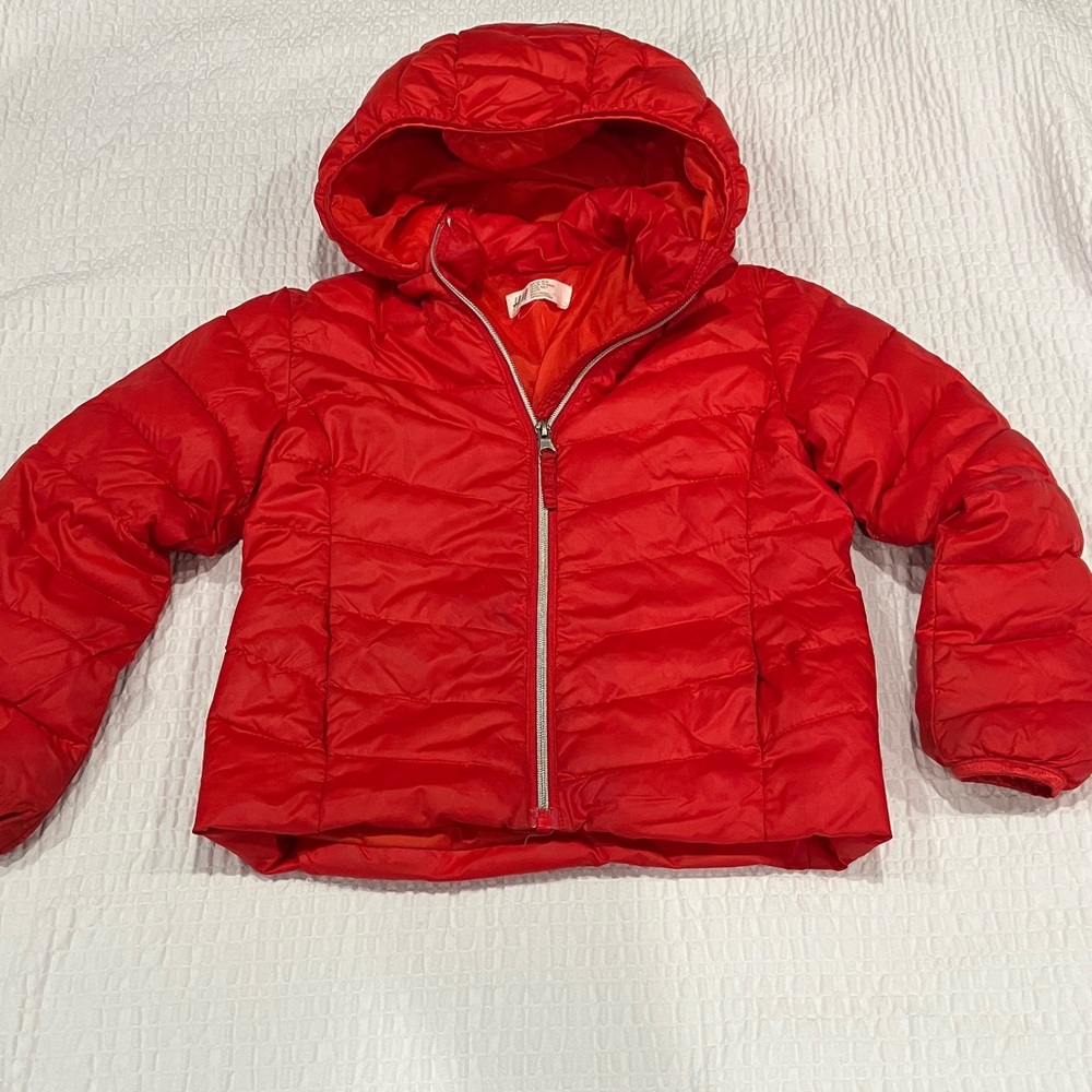 H&M Bright Red Kids Puffer Jacket